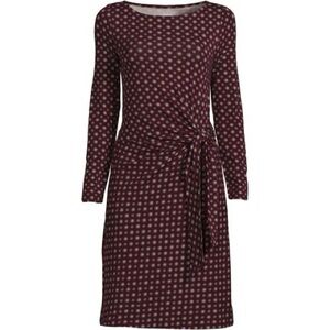 Lands’ End NWT Knit Long Sleeve Tie Waist Midi Dress Size Xlarge